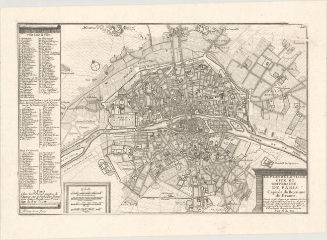 Le Plan de la Ville, Cite, et Universite de Paris: Capitale du Royaume de France