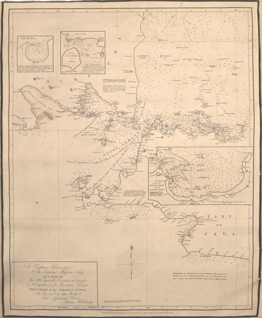 To Captain Krusenstern, of the Imperial Russian Navy ... This Chart, of the Strait of Sunda...