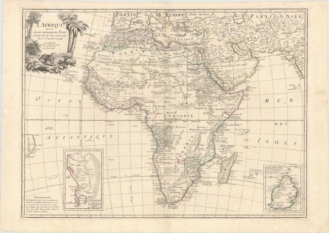 L Afrique Divisee en Ses Principaux Etats Assujettie aux Observations Astronomique par le Sr. Janvier Geographe