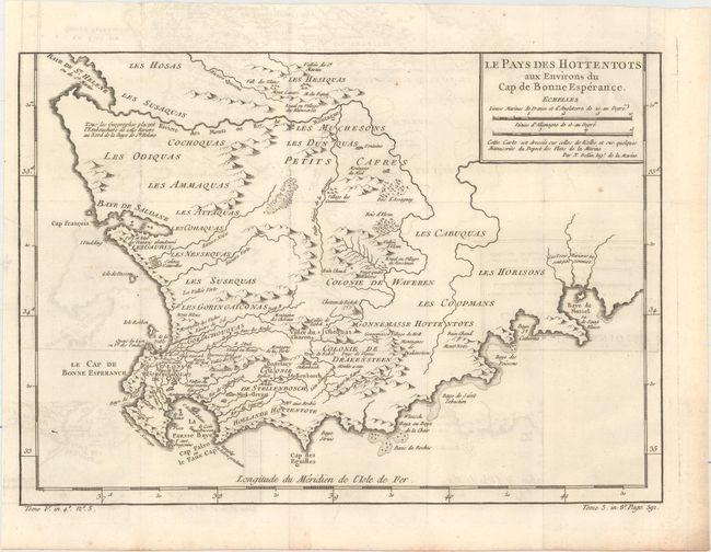 Le Pays des Hottentots aux Environs du Cap de Bonne Esperance