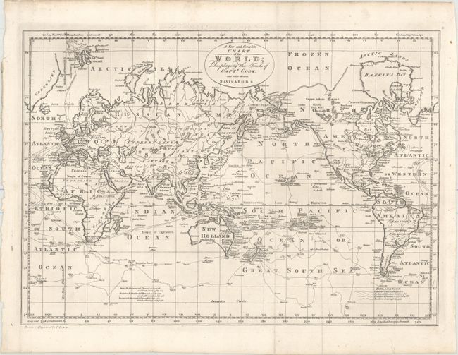 A New and Complete Chart of the World; Displaying the Tracks of Captn. Cook, and Other Modern Navigators
