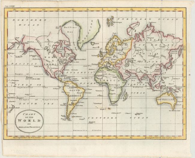 Chart of the World on Mercators Projection