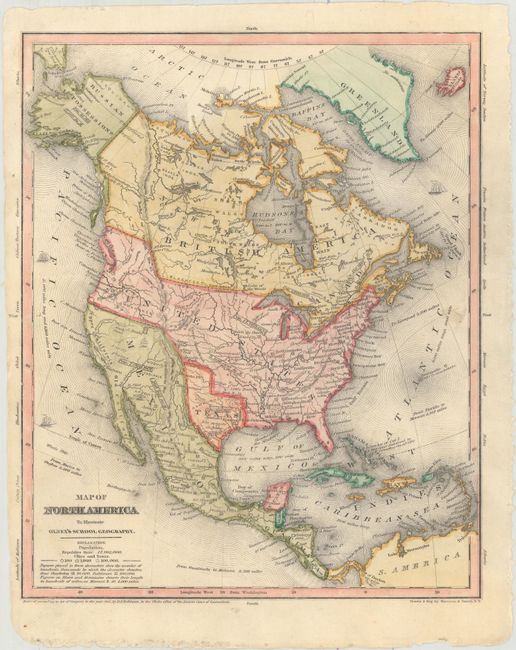 Map of North America to Illustrate Olney's School Geography