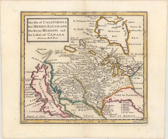 The Isle of California. New Mexico. Louisiane. The River Misisipi. And the Lake's of Canada