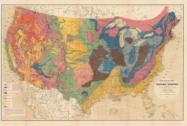 Geological Map of the United States Compiled by C.H. Hitchcock and W. P. Blake