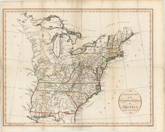 An Accurate Map of the United States of America, According to the Treaty of Peace of 1783