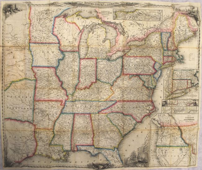 A New Map for Travelers through the United States of America Showing the Railroads, Canals and Stage Roads [in] The Illustrated Hand-Book, a New Guide for Travelers Through the United States of America...