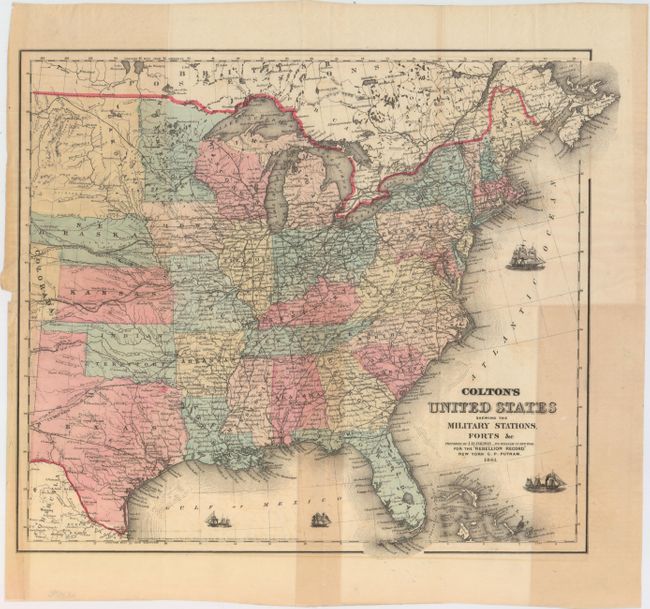 Colton's United States Shewing the Military Stations Forts &c.