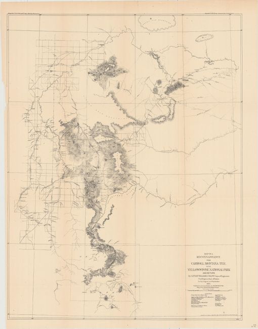 Map of a Reconnaissance from Carroll Montana Ter. to the Yellowstone National Park and Return... [together with] Judith Basin... [and] Upper Geyser Basin...