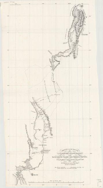 Sketch of the Route of Capt. Warner's Exploring Party in the Sacramento Valley and Sierra Nevada