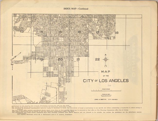Los Angeles Municipal Atlas Official Zoning Maps 1925 of the City of Los Angeles as Authorized by City Council