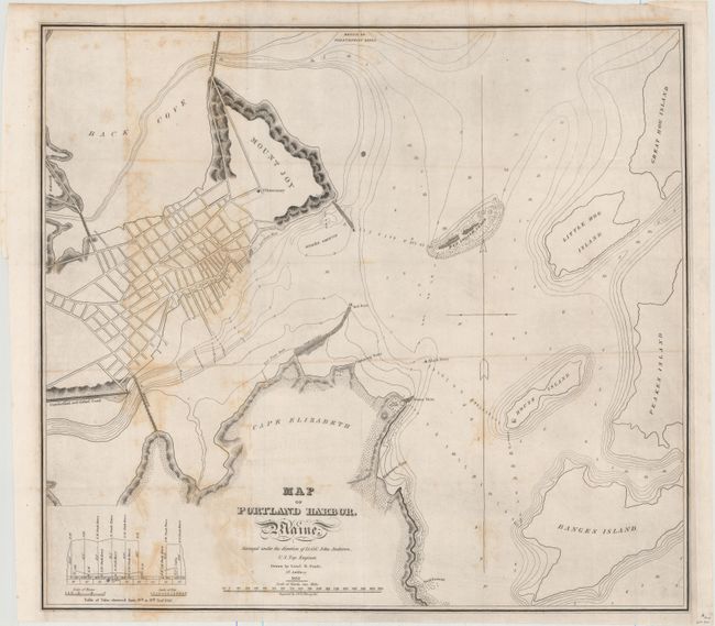 Map of Portland Harbor. Maine. Surveyed Under the Direction of Lt: Col: John Anderson, U.S. Top: Engineer...