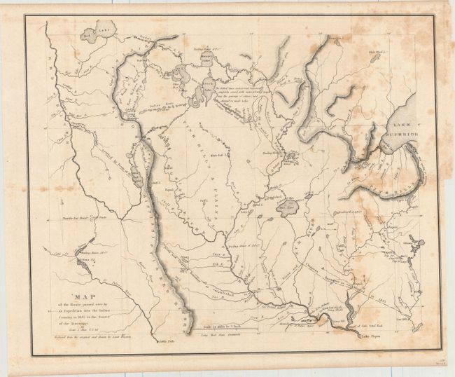 Map of the Route Passed Over by an Expedition into the Indian Country in 1832 to the Source of the Mississippi [with report]