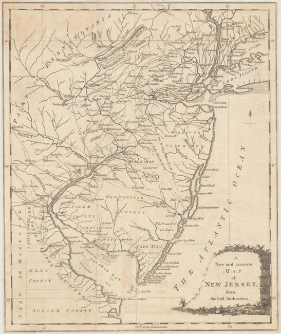 A New and Accurate Map of New Jersey, from the Best Authorities