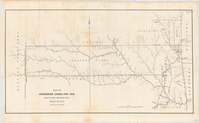 Plat of Cherokee Lands, Ind: Ter: Surveyed under Instructions from Isaac McCoy.