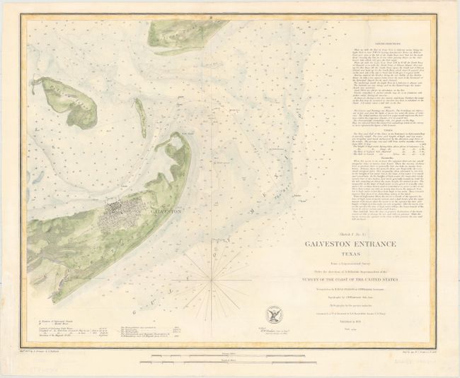 (Sketch I No. 3) Galveston Entrance Texas from a Trigonometrical Survey Under the Direction of A.D. Bache...