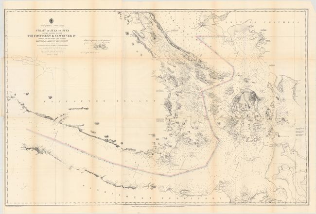 Strait of Juan de Fuca and the Channels Between the Continent & Vancouver Id. Showing the Boundary Line Between British & American Possessions...