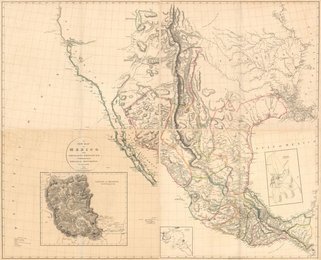 A New Map of Mexico and Adjacent Provinces Compiled from Original Documents