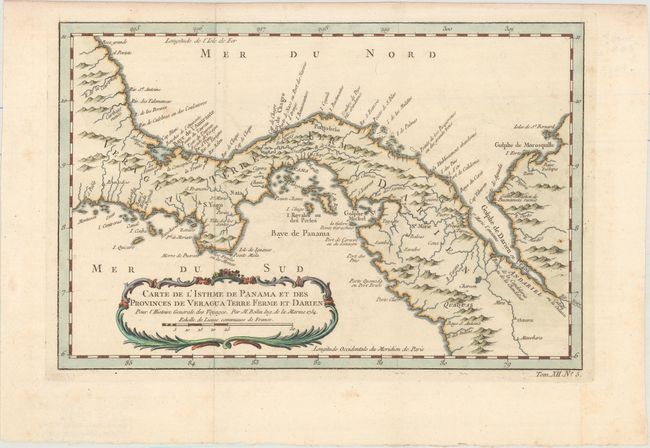 Carte de l'Isthme de Panama et des Provinces de Veragua Terre Ferme et Darien pour l'Histoire Generale des Voyages