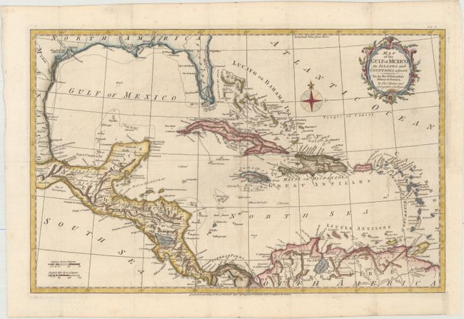 Map of the Gulf of Mexico, the Islands and Countries Adjacent. For the Rev. Dr. Robertson's History of America