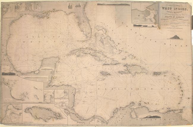 A General Chart of the West Indies, Including the Gulf of Mexico, with an Enlarged Plan of the Island of Jamaica...