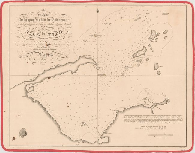 Plano de la Gran Bahia de Cardenas y de los Fondeaderos de Cayo de Piedras, Mono y Monillo en la Costa Setentrional de la Isla de Cuba...