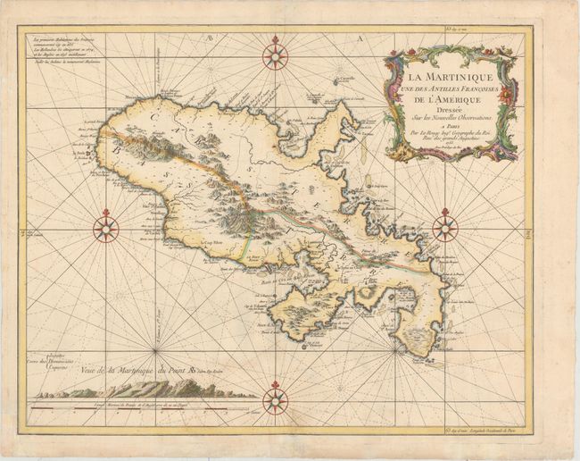 La Martinique une des Antilles Francoises de l'Amerique Dressee sur les Nouvelles Observations