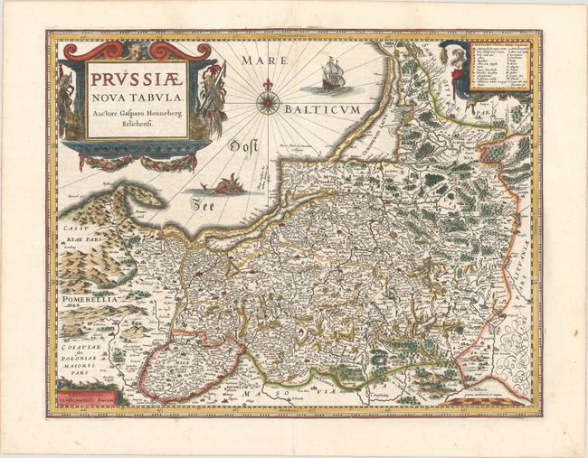 Prussiae Nova Tabula. Auctore Gasparo Henneberg Erlichensi