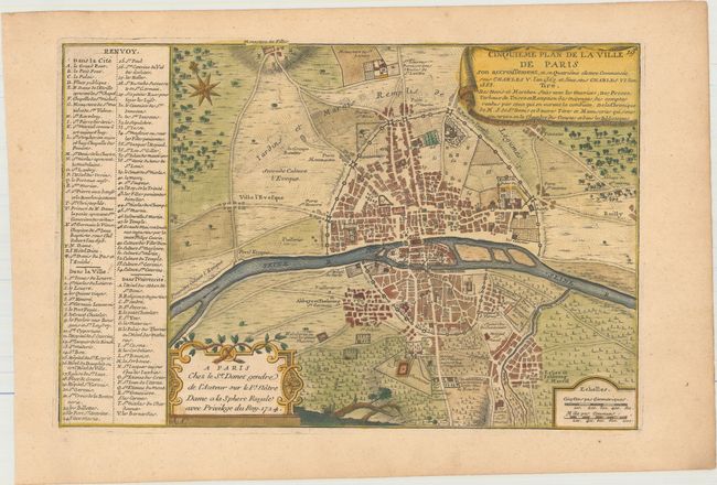 Cinquieme Plan de la Ville de Paris son Accroissement, et sa Quatrieme Cloture Commancee sous Charles V l'An 1367...