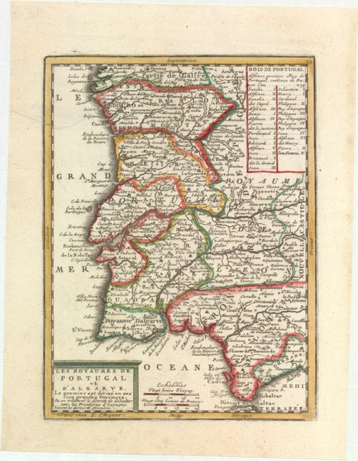 Les Royaumes de Portugal et d'Algarve. Le Premier est Divise en ses Cinq Grandes Provinces...