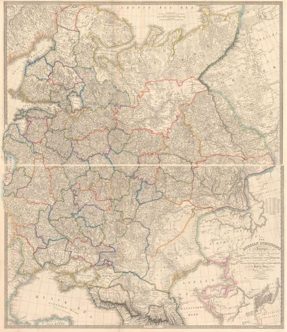 The Russian Dominions in Europe Drawn from the Latest Maps, Printed, by the Academy of Sciences, St. Petersburg