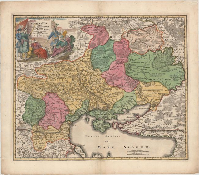 Ukrania quae et Terra Cosaccorum cum Vicinis Walachiae, Moldaviae, Minorisq., Tartariae Provinciis Exhibita