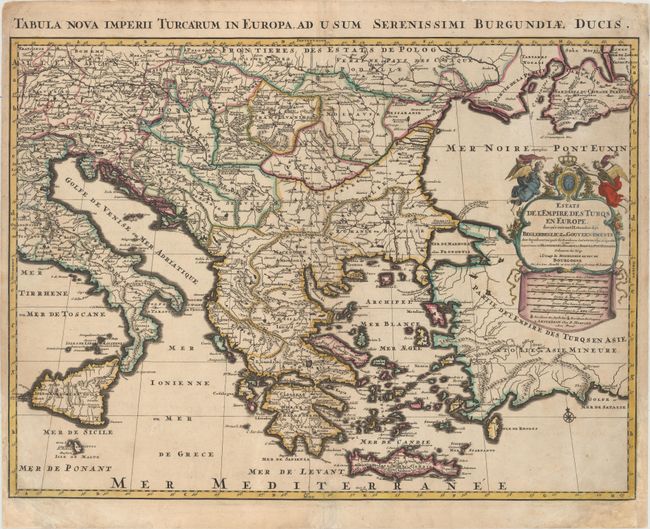 Estats de l'Empire des Turqs en Europe, Divises Suivant l'Estendue des Beglerbeglicz, ou Gouvernements...