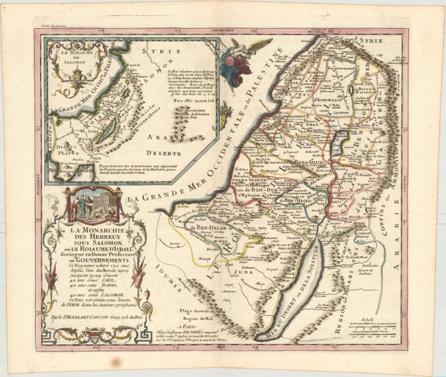 La Monarchie des Hebreux sous Salomon, ou le Roiaume d'Israel Distingue en Douze Prefectures ou Gouvernements...