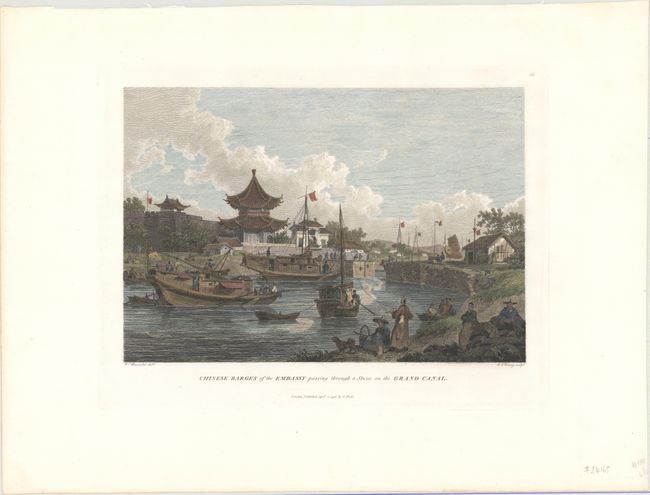 Chinese Barges of the Embassy Passing Through a Sluice on the Grand Canal