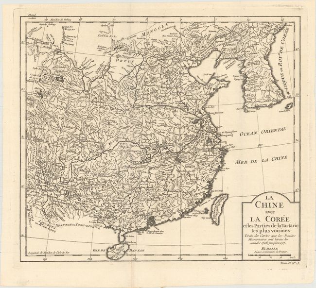 La Chine avec la Coree et les Parties de la Tartarie les Plus Voisines Tirees des Cartes que les Jesuites Missionaires ont Levees les Annees 1708, Jusquen 1717