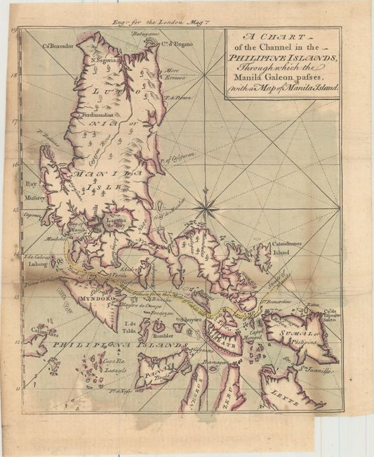 A Chart of the Channel in the Philipine Islands, Through Which the Manila Galeon Passes with a Map of Manila Island