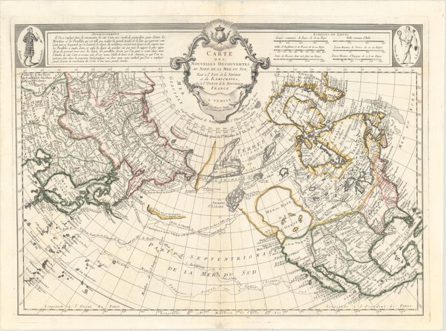 Carte des Nouvelles Decouvertes au Nord de la Mer du Sud,Tant a l'Est de la Siberie et du Kamchatka, qu'a l'Ouest de la Nouvelle France