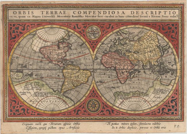 Orbis Terrae Compendiosa Descriptio ex ea, quam ex Magna Universali Mercatoris Rumoldus Mercator...