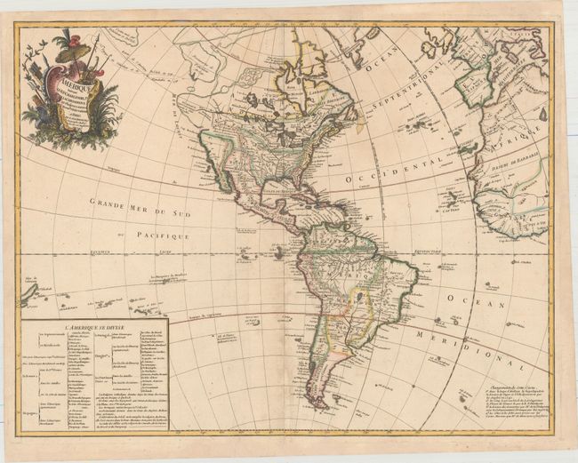 L'Amerique Suivant le R.P. Charlevoix Jte. Mr. de Condamine, et Plusieurs Autres Nouvle. Observations