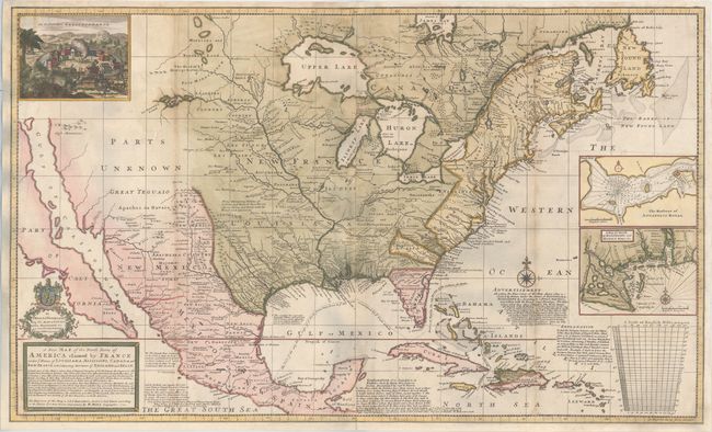A New Map of the North Parts of America Claimed by France Under ye Names of Louisiana, Mississipi, Canada and New France with ye Adjoyning Territories of England and Spain...