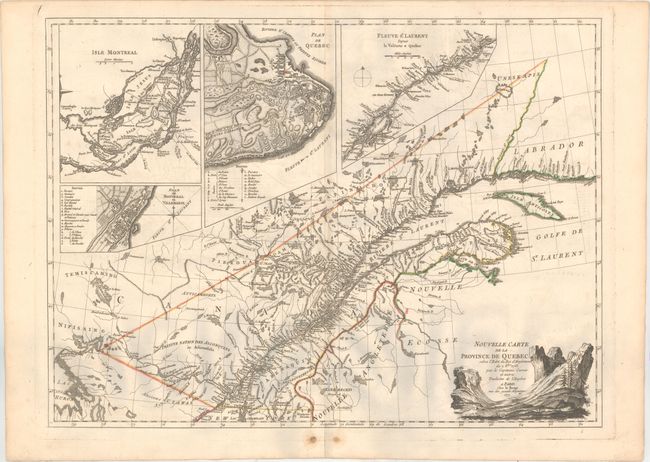 Nouvelle Carte de la Province de Quebec Selon l'Edit du Roi d'Angleterre...