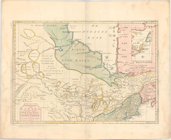 Nieuwe Kaart van Kanada, de Landen aan de Hudsons-Baay en de Noordwestelyke Deelen van Noord-Amerika