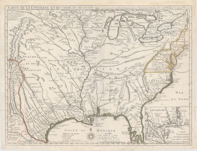 Carte de la Louisiane et du Cours du Mississipi Dressee sur un Grand Nombre de Memoires Entr'autres sur ceux de Mr. le Maire