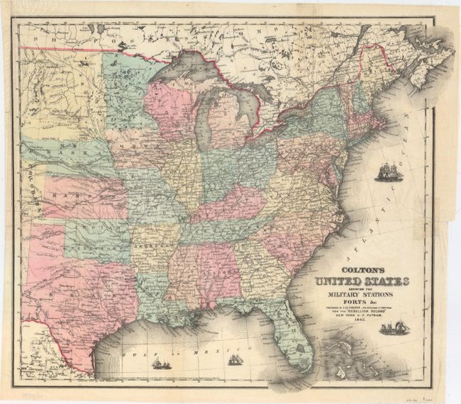 Colton's United States Shewing the Military Stations Forts &c.