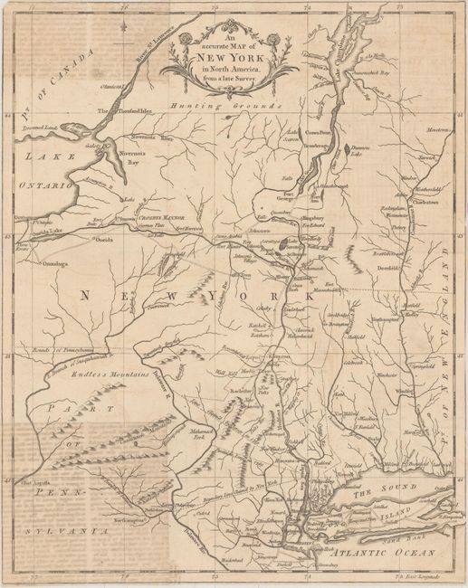 An Accurate Map of New York in North America, from a Late Survey