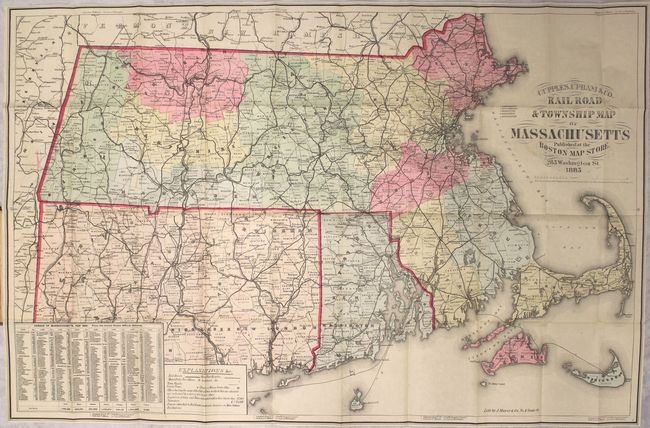 Cupples, Upham & Co. Rail Road & Township Map of Massachusetts