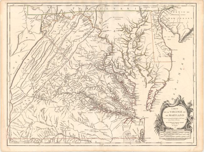 Carte de la Virginie et du Maryland Dressee sur la Grande Carte Angloise de Mrs. Josue Fry et Pierre Jefferson...
