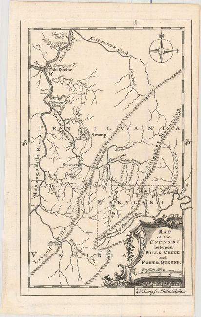 Map of the Country Between Wills Creek and Fort du Quesne