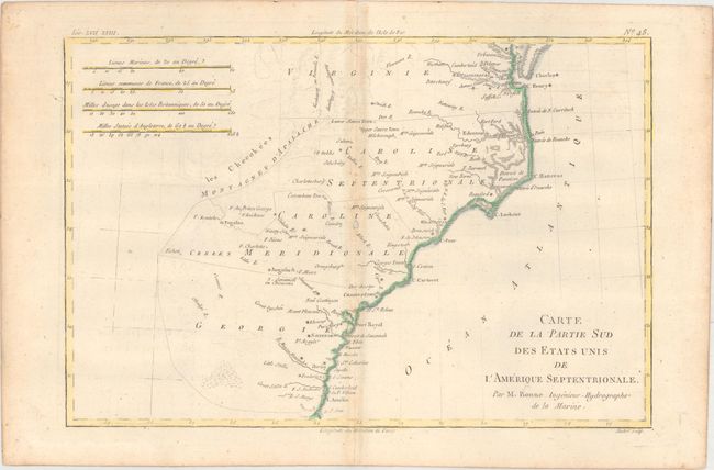 Carte de la Partie Sud des Etats Unis de l'Amerique Septentrionale